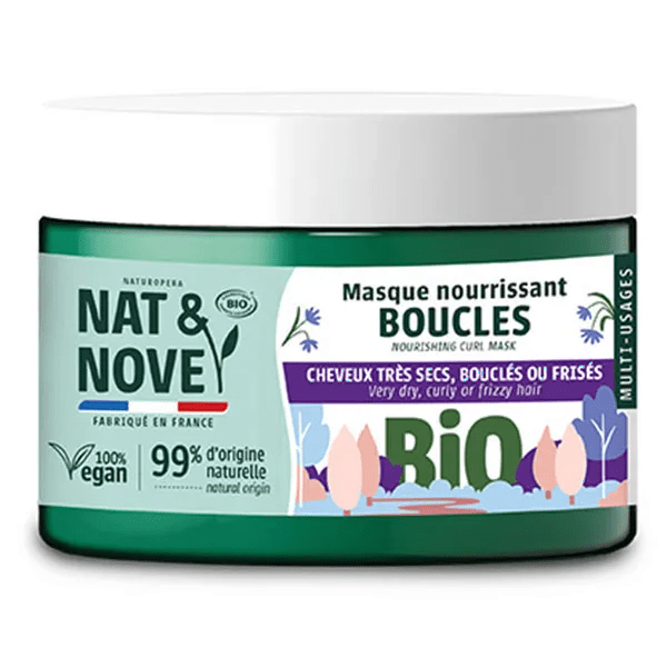 Nat & Nove Bio Soins Capillaires Masque Nourrissant 3 en 1 Cheveux Bouclés Frisés 300ml 2