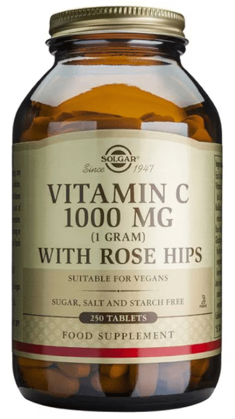 Solgar Vitamina C 1000 Mg Con Escaramujo 250 Comprimidos