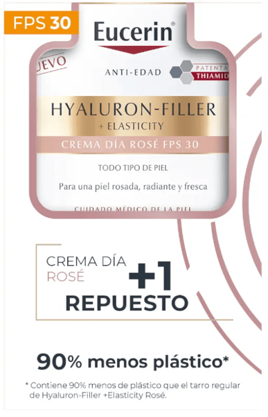 Eucerin Hyalluron Filler+ Elasticity Crema Rosé SPF30 50 ml + Recarga