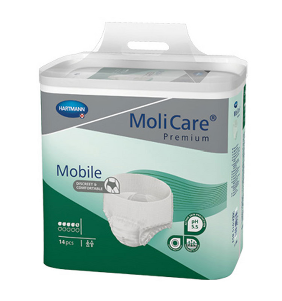 MoliCare Mobile Pañales Incontinencia Absorbentes 5 Gotas Talla L 14 Uds