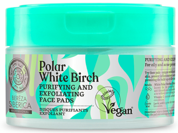 Natura Siberica Polar White Birch Discos Purificantes Y Exfoliantes 20 Uds