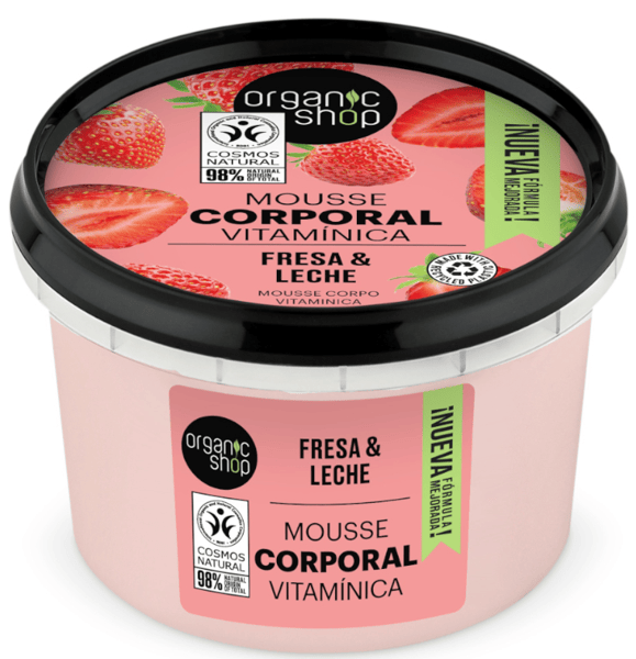 Organic Shop Mousse Corporal Vitamínico Fresa 250 ml