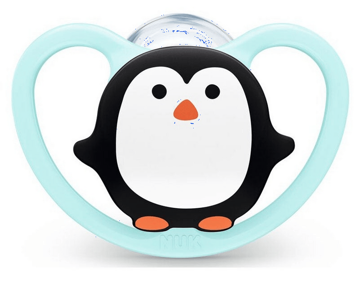 Nuk Chupete Space 6-18m Silicona Azul Claro Pingüino