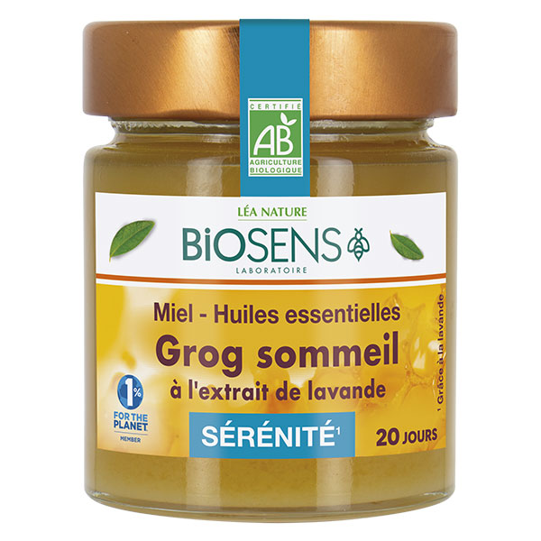 Miels Grog Sommeil Miel et Huiles Essentielles Sérénité Bio 170g