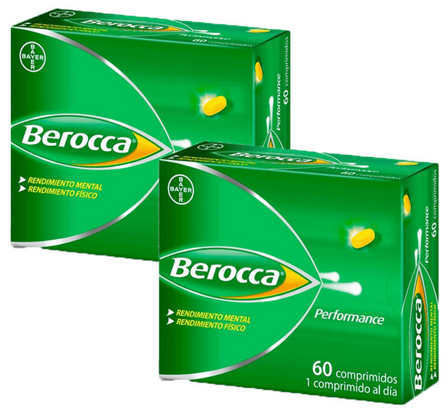 Berocca Performance Magnesio, Vitaminas y Minerales sin Cafeína 2x60 Comprimidos