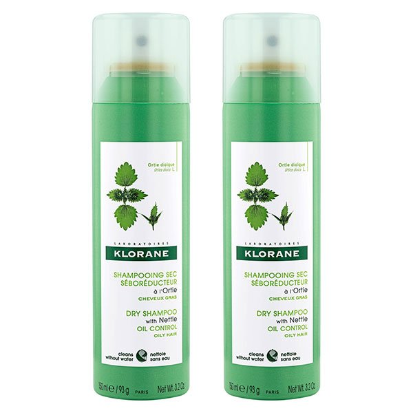 Duo Spray Shampoing Sec à l'Ortie Cheveux Gras Lot de 2 x 150ml