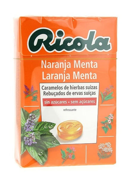 Ricola Caramelos Naranja-Menta S/A 50gr