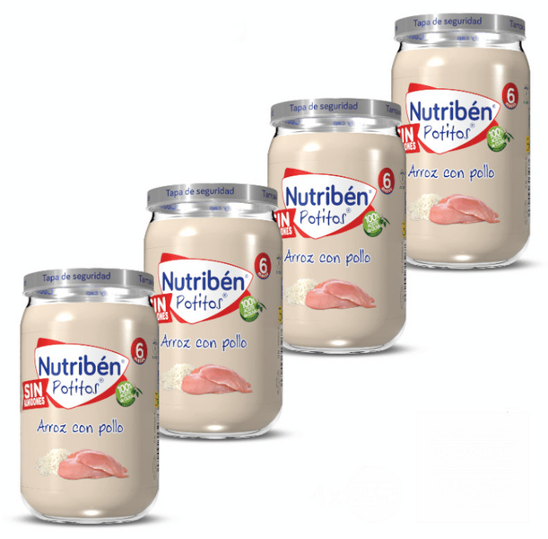 Nutribén Potito Pollo con Arroz +6m 4x235 gr