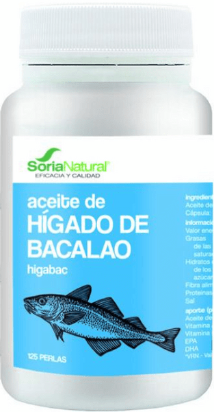 Soria Natural Higabac Aceite De Hígado De Bacalao 125 Perlas