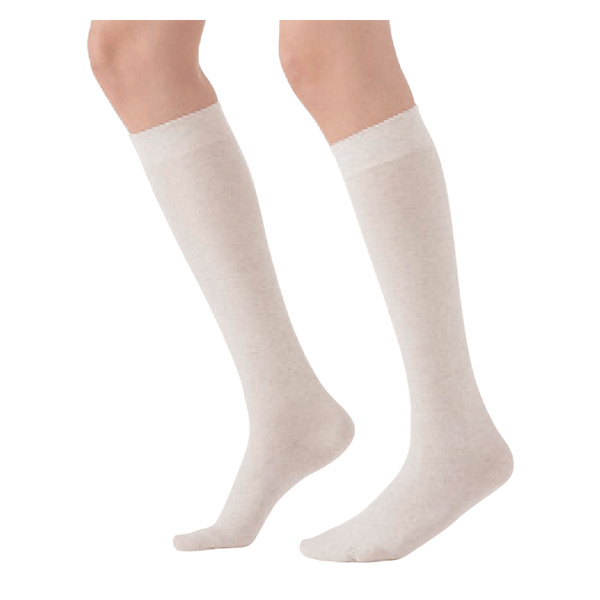 Active Confort Fraîcheur Chaussettes Classe 2 Long Taille L Écru