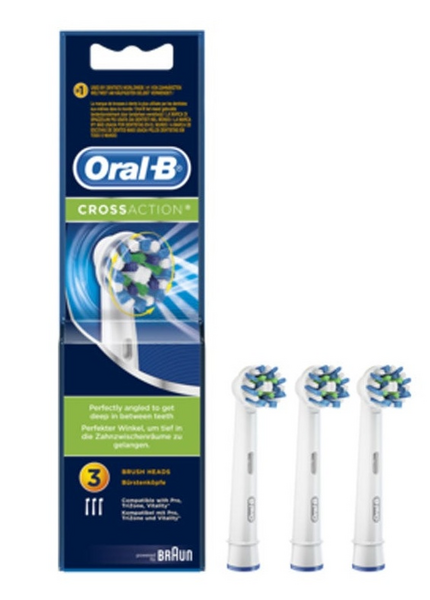 Oral B Cross Action Recambio Cepillo Eléctrico 3 Unidades