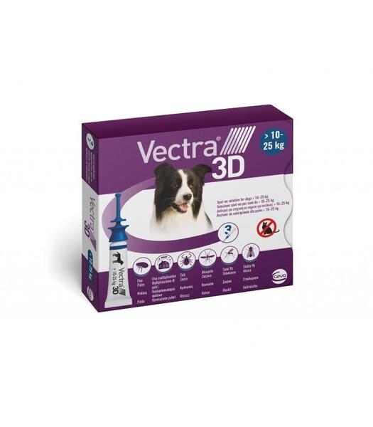 Vectra 3D Blu Spot-On Cani Da 10 A 25 Kg 3 Pipette Monodose-image