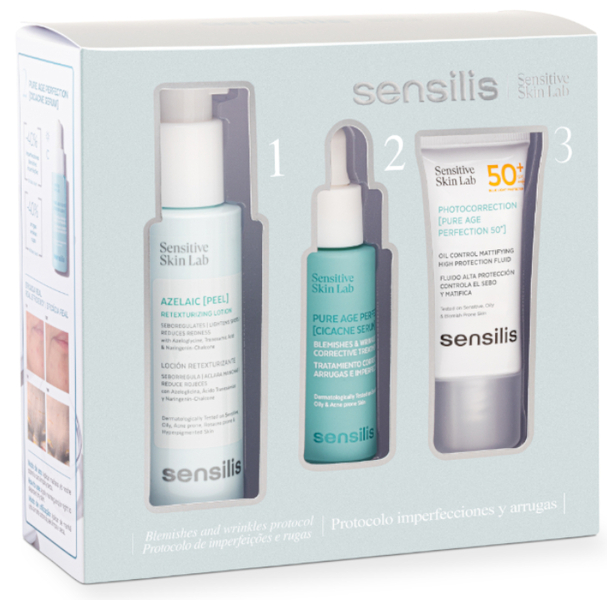 Sensilis Azelaic Peel Loción 100 Ml + Cicacne Sérum 30 Ml + Photocorrection SPF50+ 15 Ml