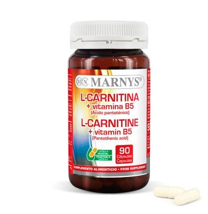 Marnys L-Carnitina + Vitamina B5  90 Cápsulas Vegetales