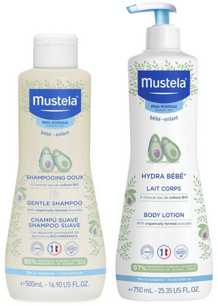 Mustela Champú Suave 500 ml + Hydra Bebé Leche Corporal 750 ml