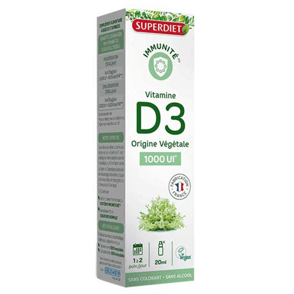 La Vitamine D3 Végétale 1000UI 20ml 2