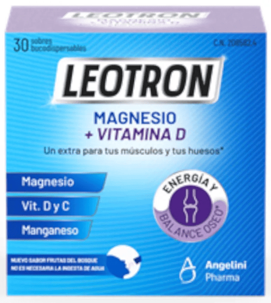 Leotron Magnesio + Vitamina D 30 Sobres Bucodispersables