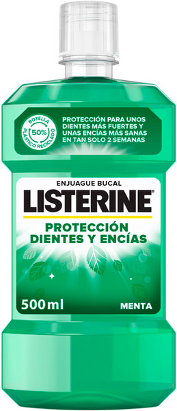 Listerine Dientes Y Encías Menta Enjuague Bucal 500ml