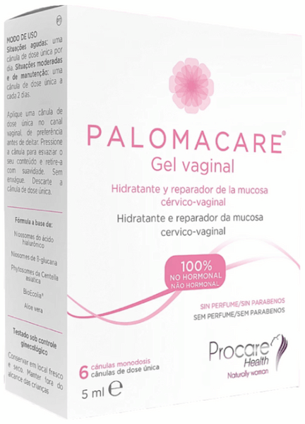 Palomacare Mujer Gel Vaginal Hidratante 6 Cánulas