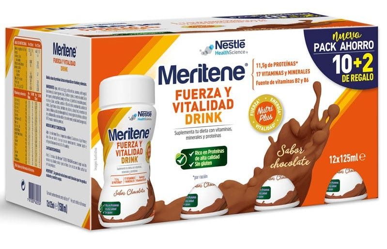 Meritene Drink Chocolate Pack 12x125ml