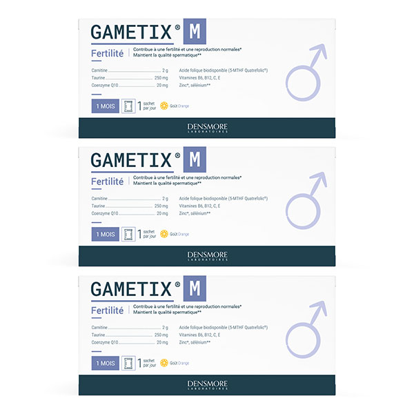 Gametix M Boost Fertilité et Reproduction Homme Cure 3 mois (Lot 3x1 mois)