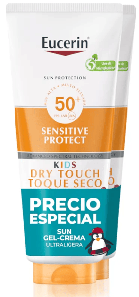 Eucerin Sun Kids Sensitive Protect Gel Crema FPS50+ 2x200 ml