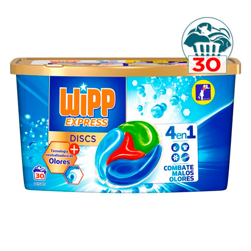 Wipp Express Discs Detergente Antiolores 30 Dosis