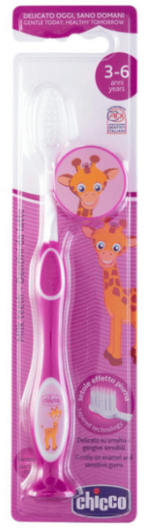 Chicco Cepillo Dental Lila o Rosa 3-6 Años