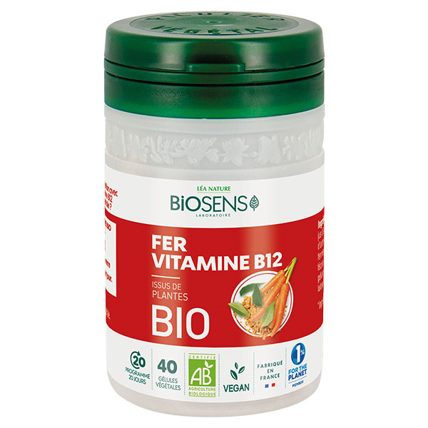 Fer Vitamine B12 Bio 40 gélules végétales