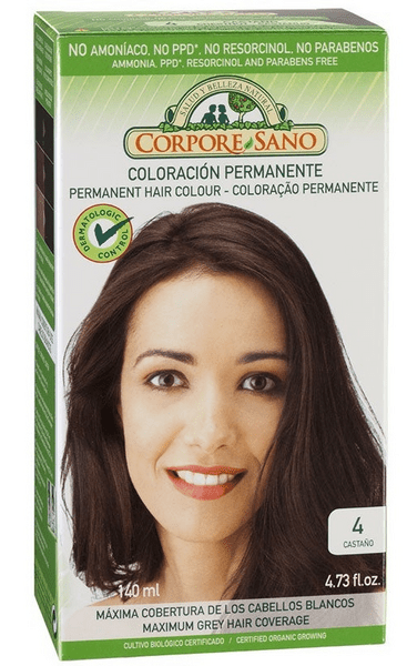Corpore Sano Tinte Permanente Nº 4 Castaño 140 Ml
