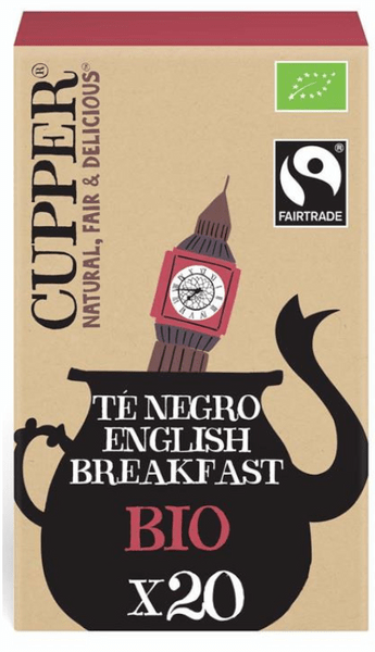 Cupper Té Negro English Breakfast Bio 20 Bolsitas