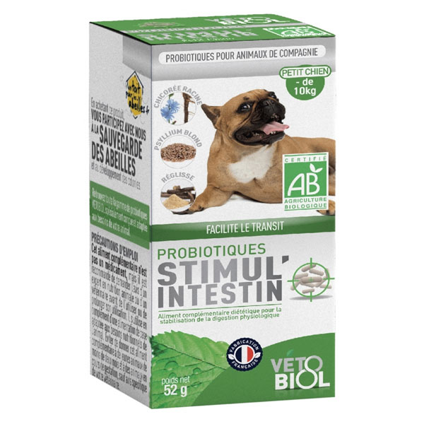 Meilleurs prix pour Vetobiol Probiotiques Stimul'Intestin Petit Chien Bio 52g