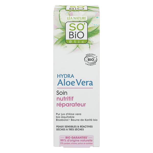 So'Bio Étic Hydra Aloe Vera Soin Nutritif Réparateur Bio 50ml 3