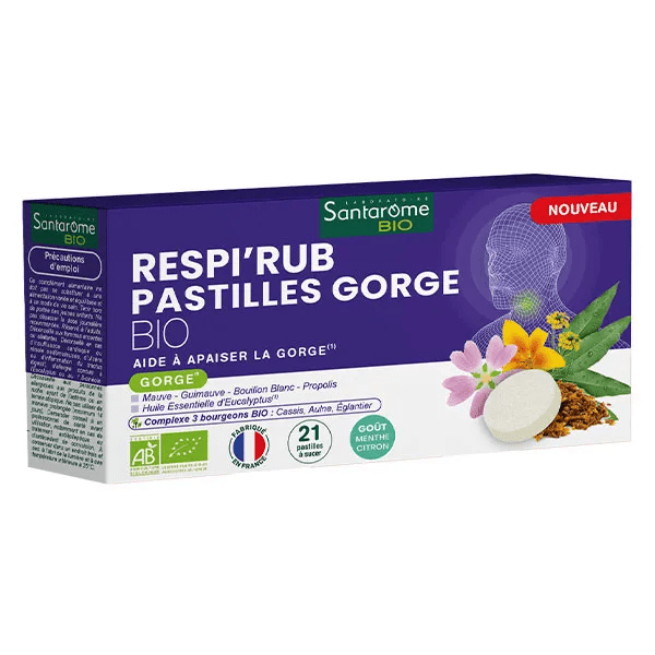Santarome Respi'Rub Pastilles Gorge Apaise la Gorge 21 pastilles 3