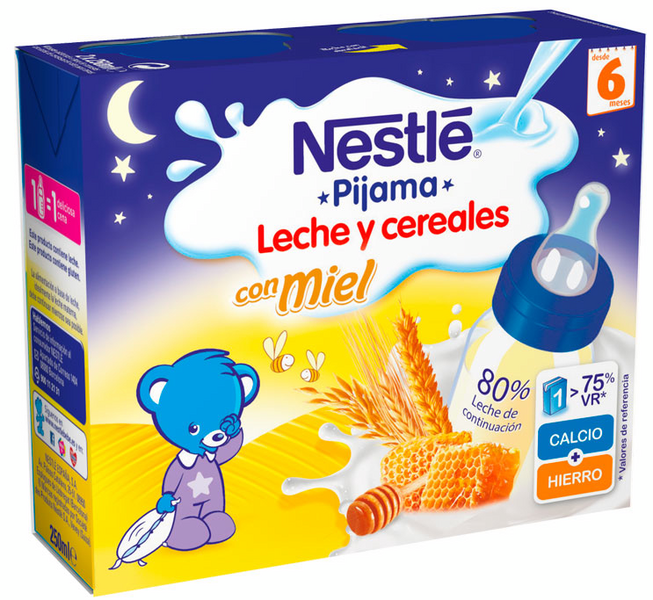 Nestlé Papilla Líquida 8 Cereales Con Miel +6m 2x250ml