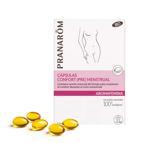 Pranarom Confort Pre-Menstrual Aromafemina BIO 30 Cápsulas