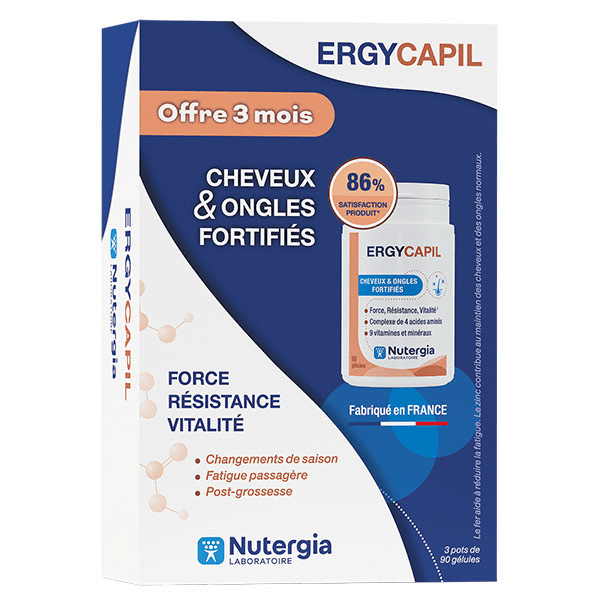 Ergycapil Cheveux et Ongles Fortifiés 3 x 90 gélules 4