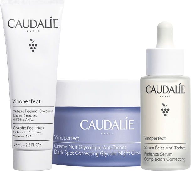 Vinoperfect Sérum Resplandor Antimanchas 30 ml+ Crema Noche Antimanchas 50 ml + Mascarilla Peeling Glicólico 75 ml