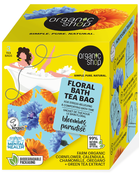 Organic Shop Bolsitas de Té de Baño de Flores Blooming Paradise