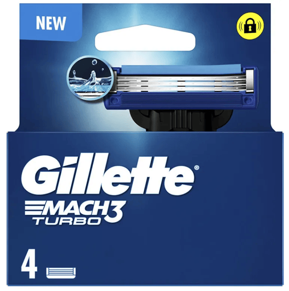 Gillette Mach3 Turbo Recambios 4 Unidades