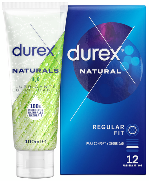 Durex Originales Preservativos 12 Unidades + Naturals Lubricante 100ml