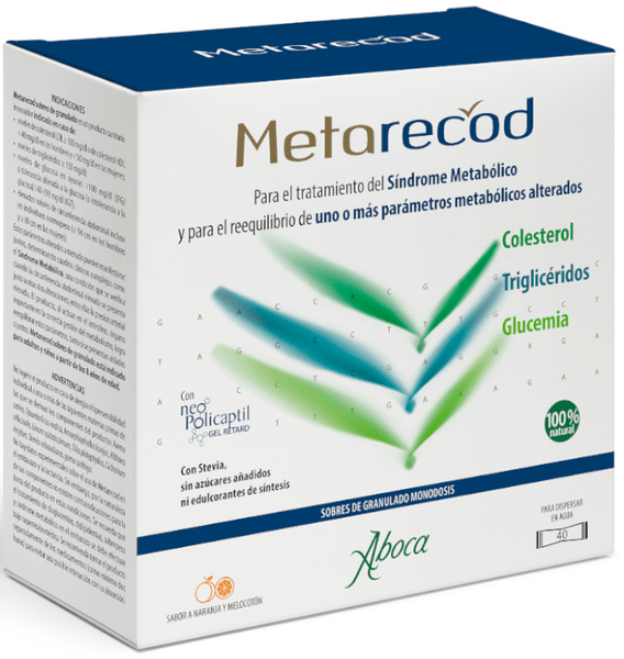 En Oferta Aboca Metarecod Colesterol, Triglicéricos Y Glucemia 40 Sobres