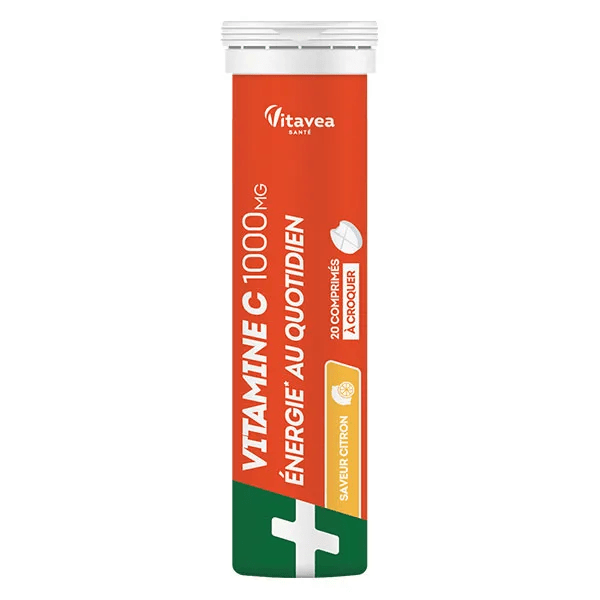 Vitamine C 1000mg Energie 20 comprimés à croquer Saveur citron 3