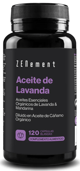 ZENement Aceite de Lavanda, Mandarina y Cáñamo 120 Cápsulas Blandas