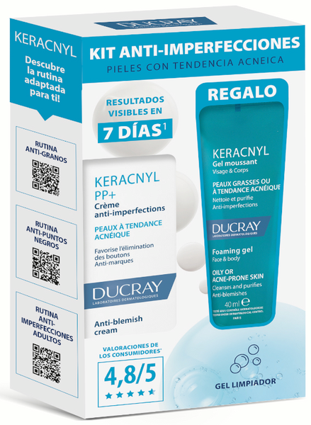 Ducray Keracnyl PP Crema 30 Ml + Gel Limpiador 100 Ml