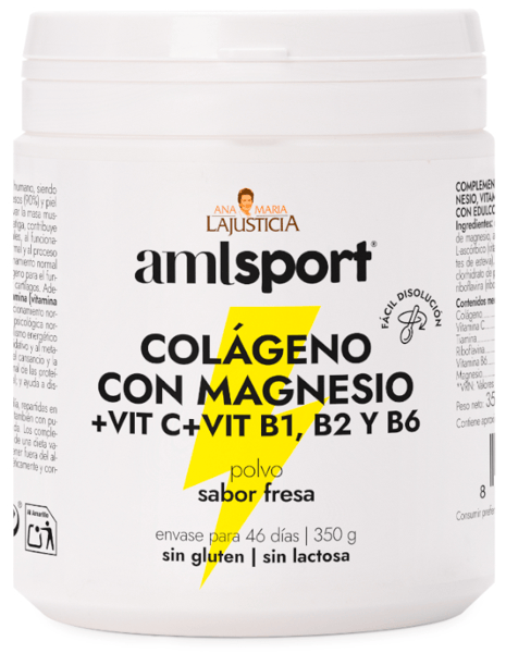Ana Maria Lajusticia AMLSport Colágeno Con Magnesio + Vit C + Vit B1, B2 y B6 350 gr