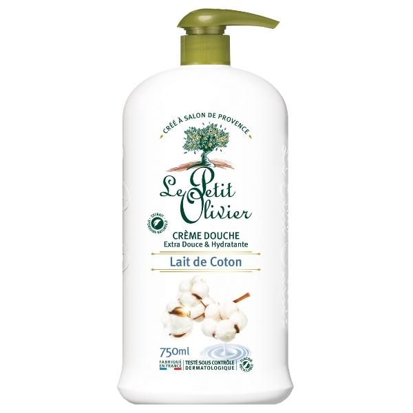 - Crème Douche Extra Douce - Lait de Coton - Sans Savon 750ml