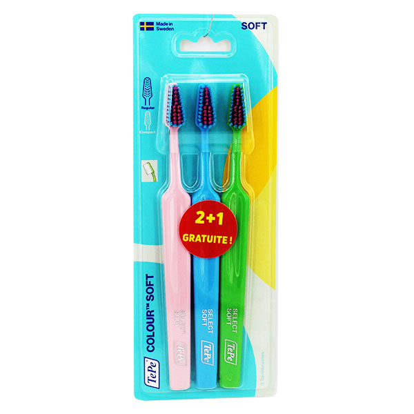 Select Brosse à Dents Compact Souple 2 unités + 1 Gratuite