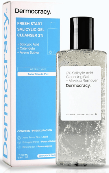 Dermocracy 2% Ácido Salicílico Gel Limpiador Desmaquillante 200 ml