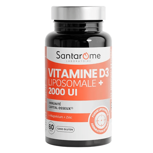 Santarome Vitamine D3 Liposomale 2000 UI Immunité et Osseux 2 mois